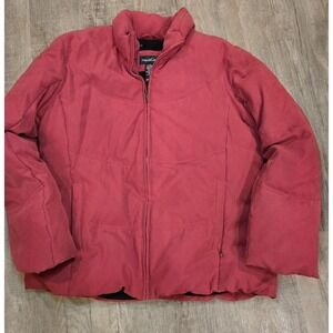 North Crest Womens Red‎ Puffer Jacket Down Filled